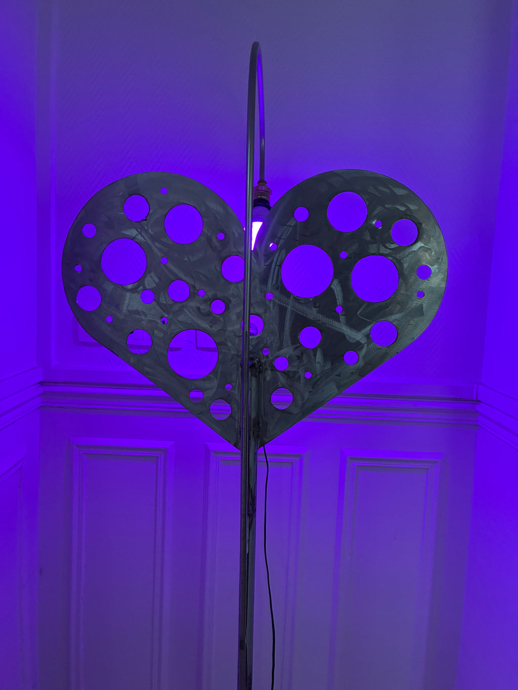 Cœur qui Pétille — Lampadaire Sculpture Pièce Unique
