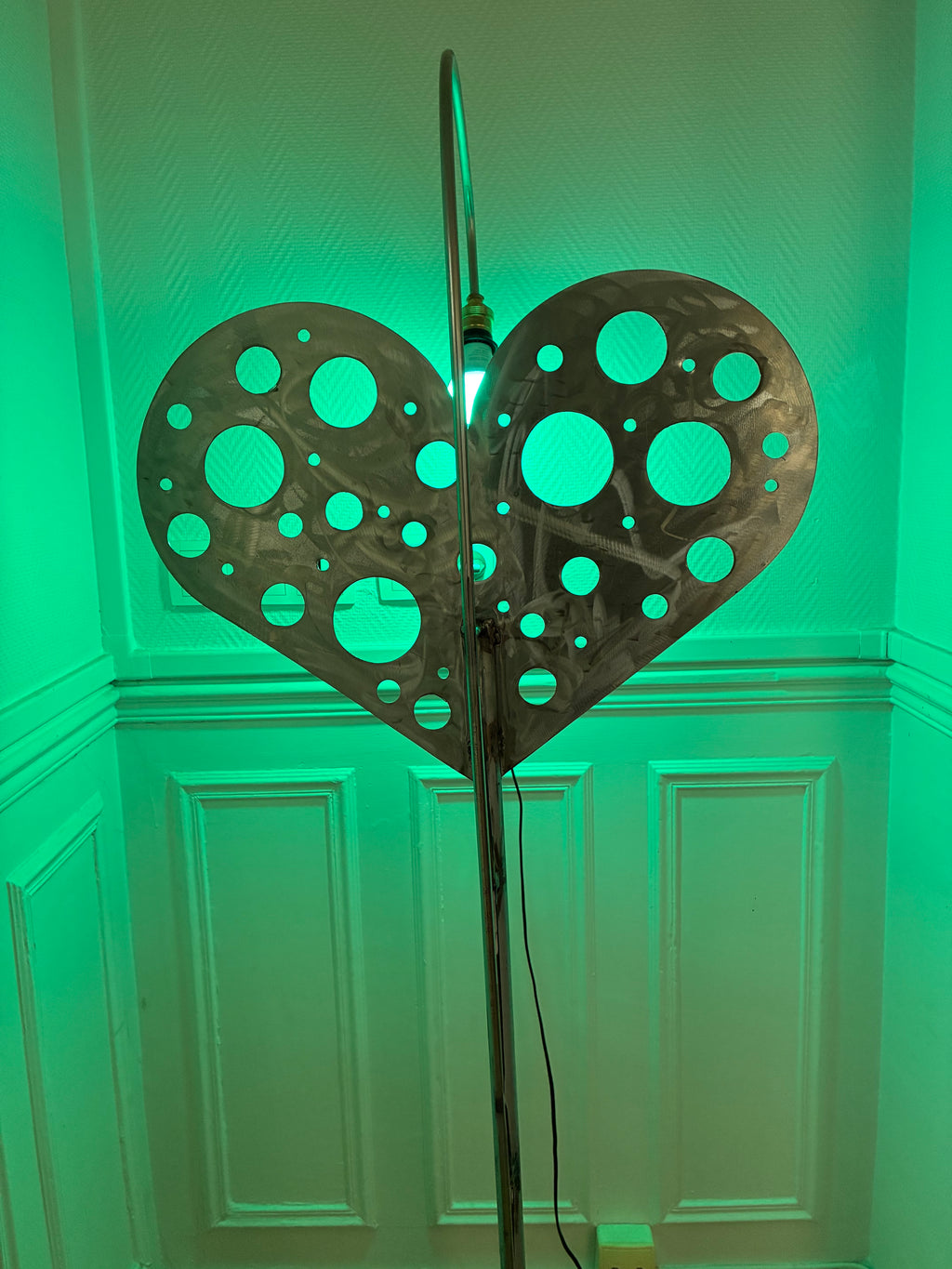 Cœur qui Pétille — Lampadaire Sculpture Pièce Unique