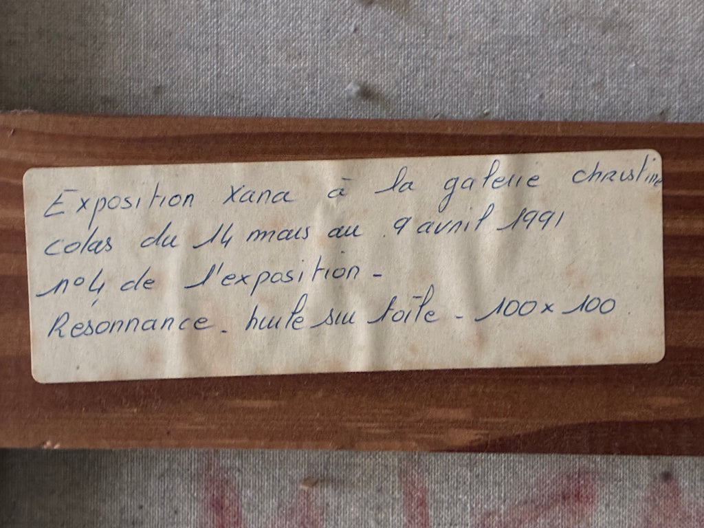Résonnance — Huile sur toile originale, JB XANA (1990)