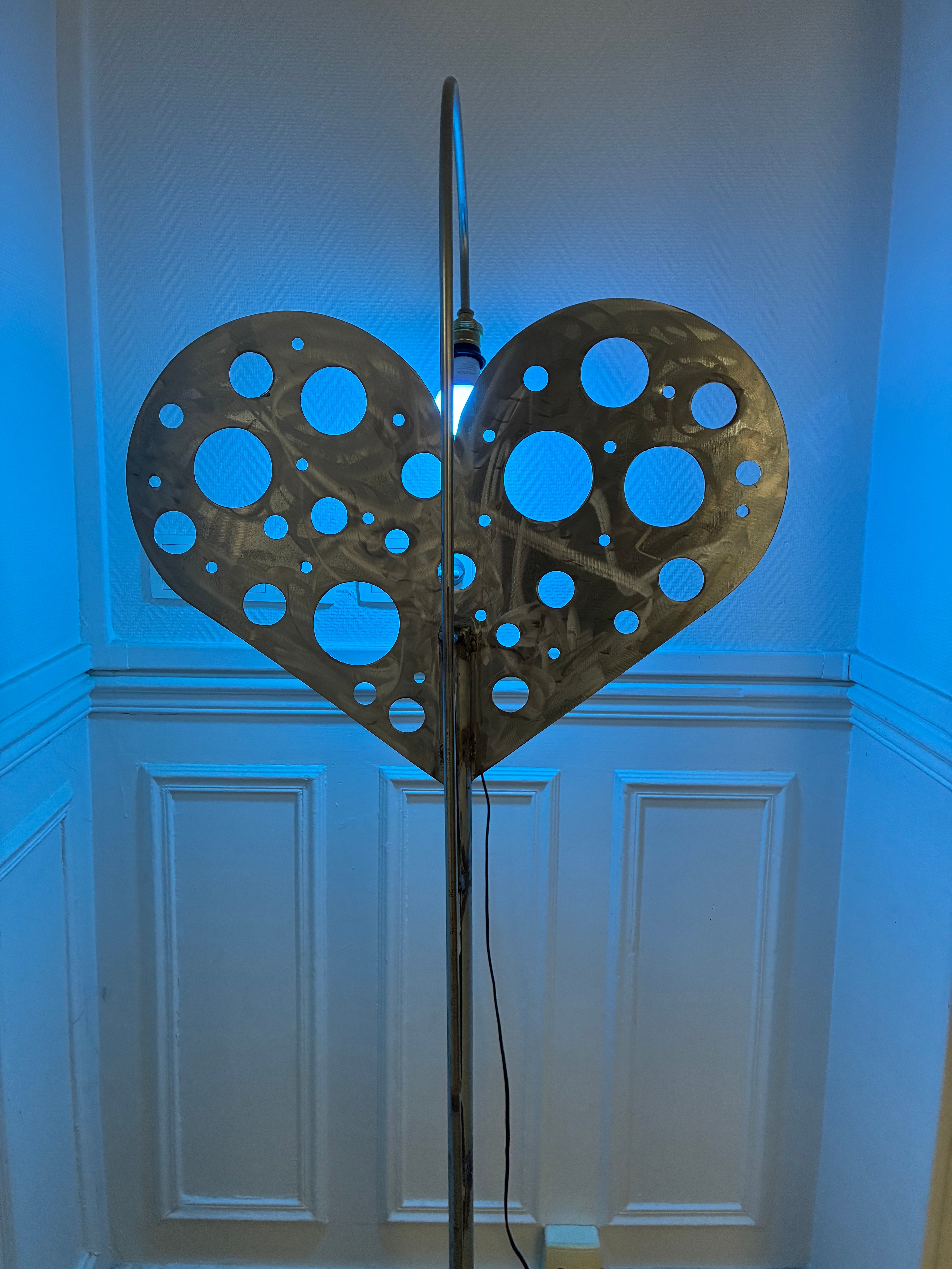 Cœur qui Pétille — Lampadaire Sculpture Pièce Unique