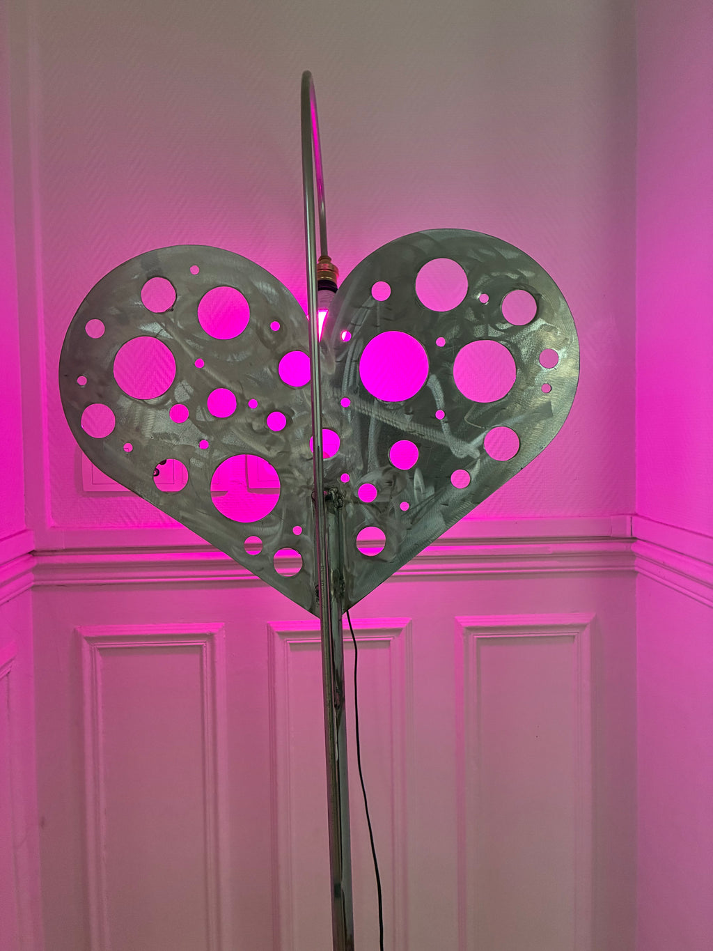 Cœur qui Pétille — Lampadaire Sculpture Pièce Unique