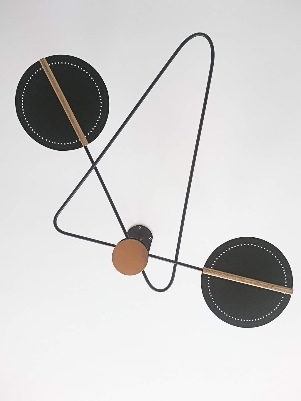 Céleste — Applique Acier Noir Mat & Laiton