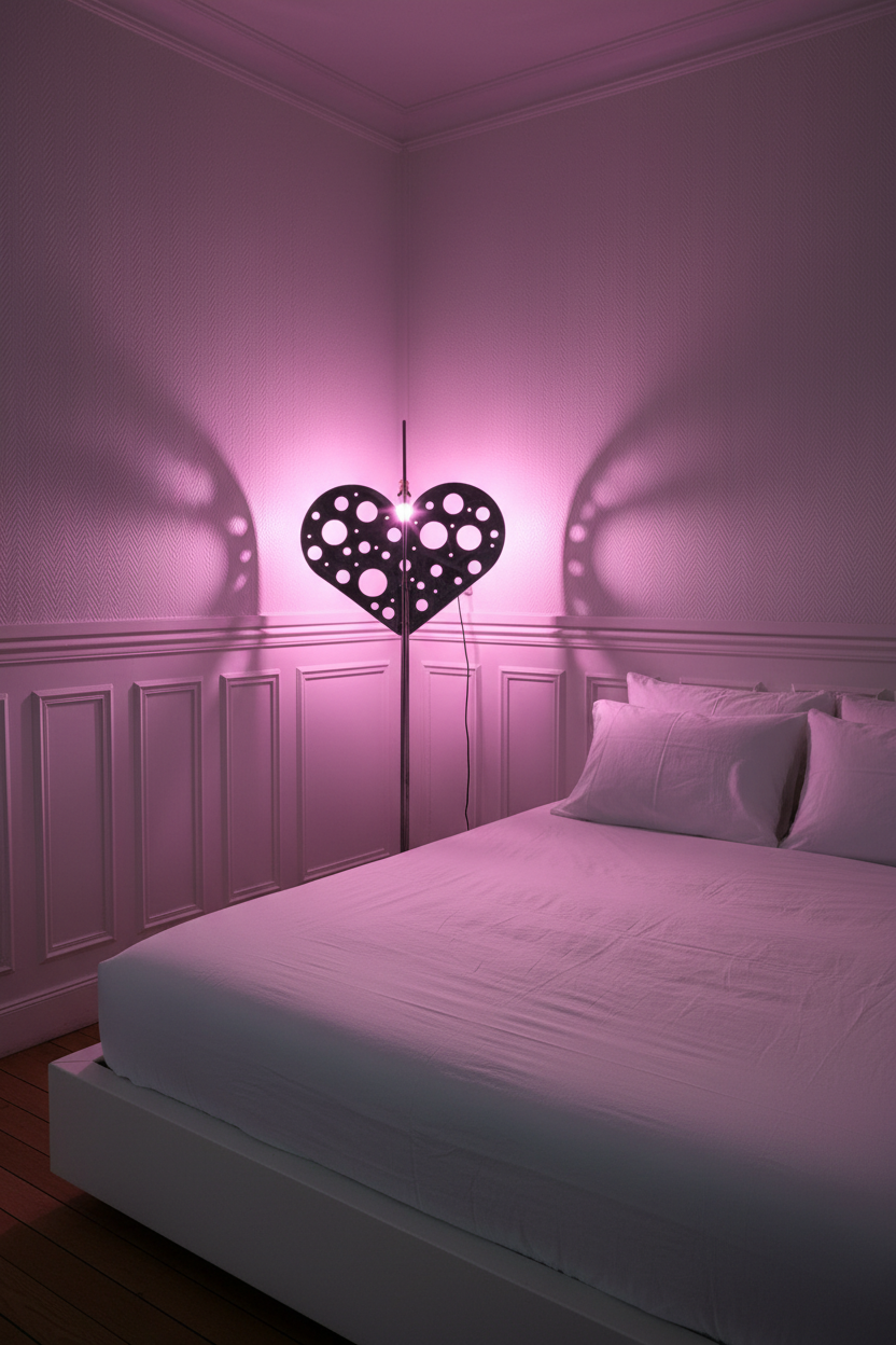 Cœur qui Pétille — Lampadaire Sculpture Pièce Unique