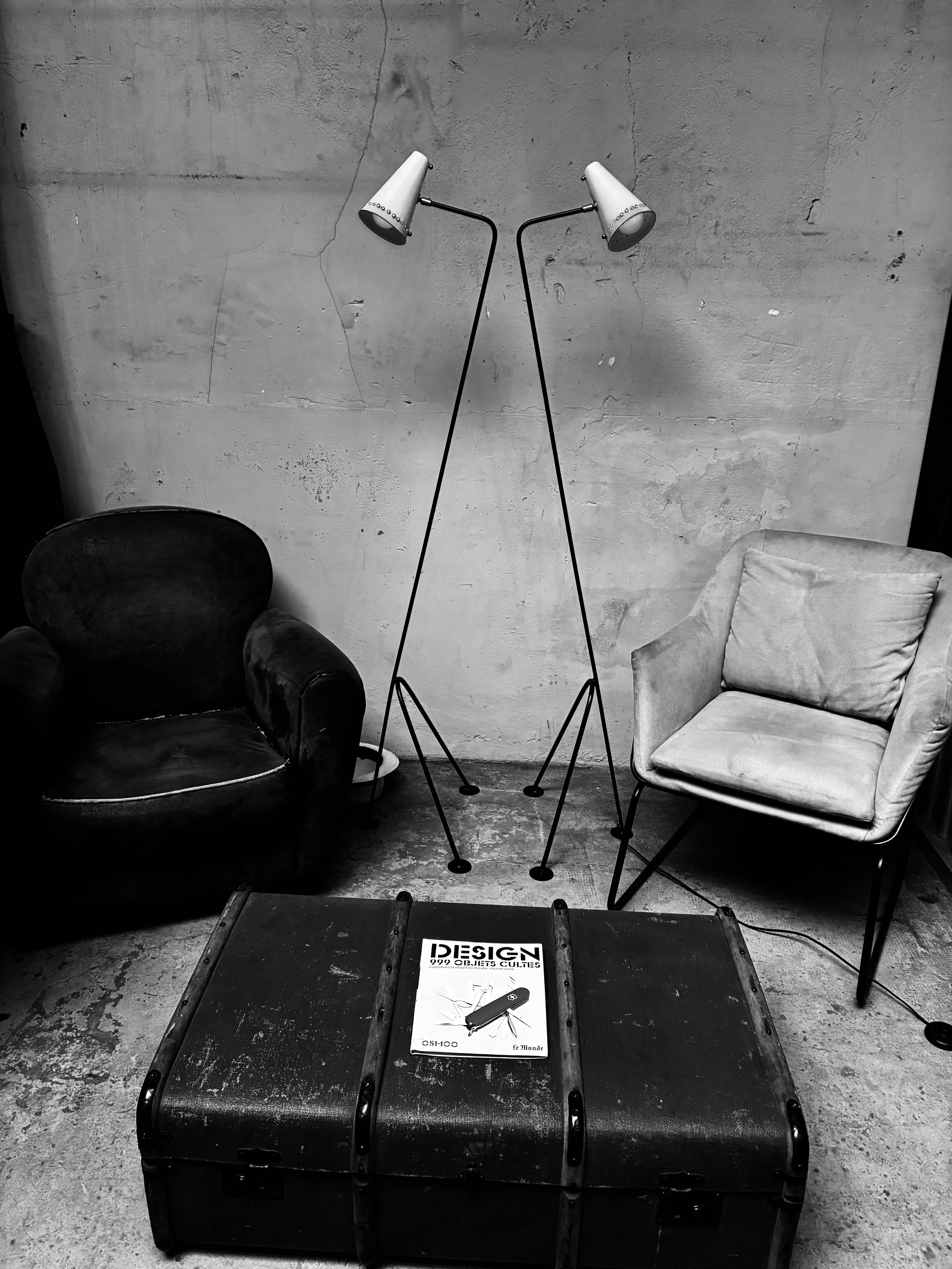 Magnifique Paire de Lampadaire, design minimaliste