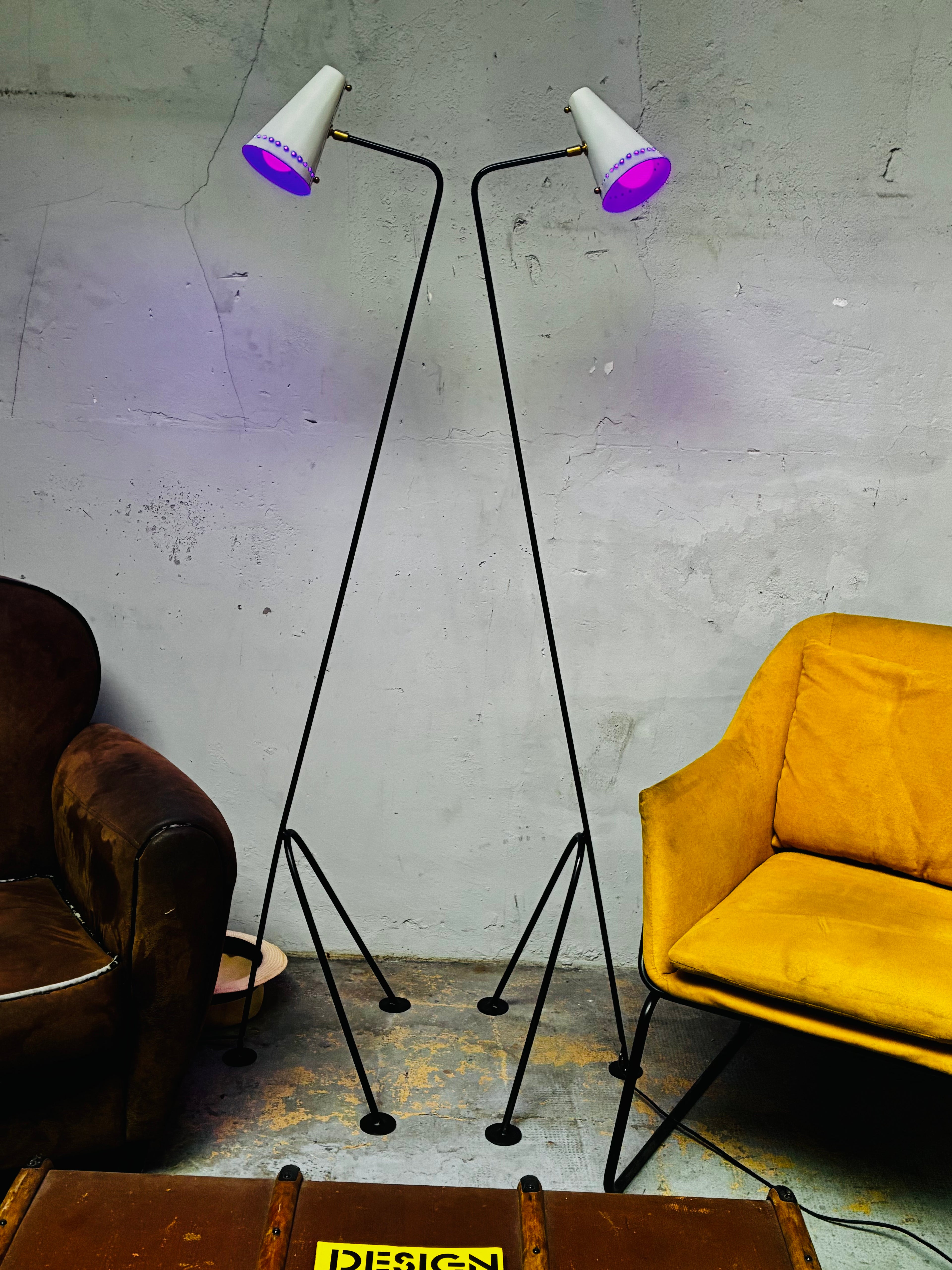 Magnifique Paire de Lampadaire, design minimaliste