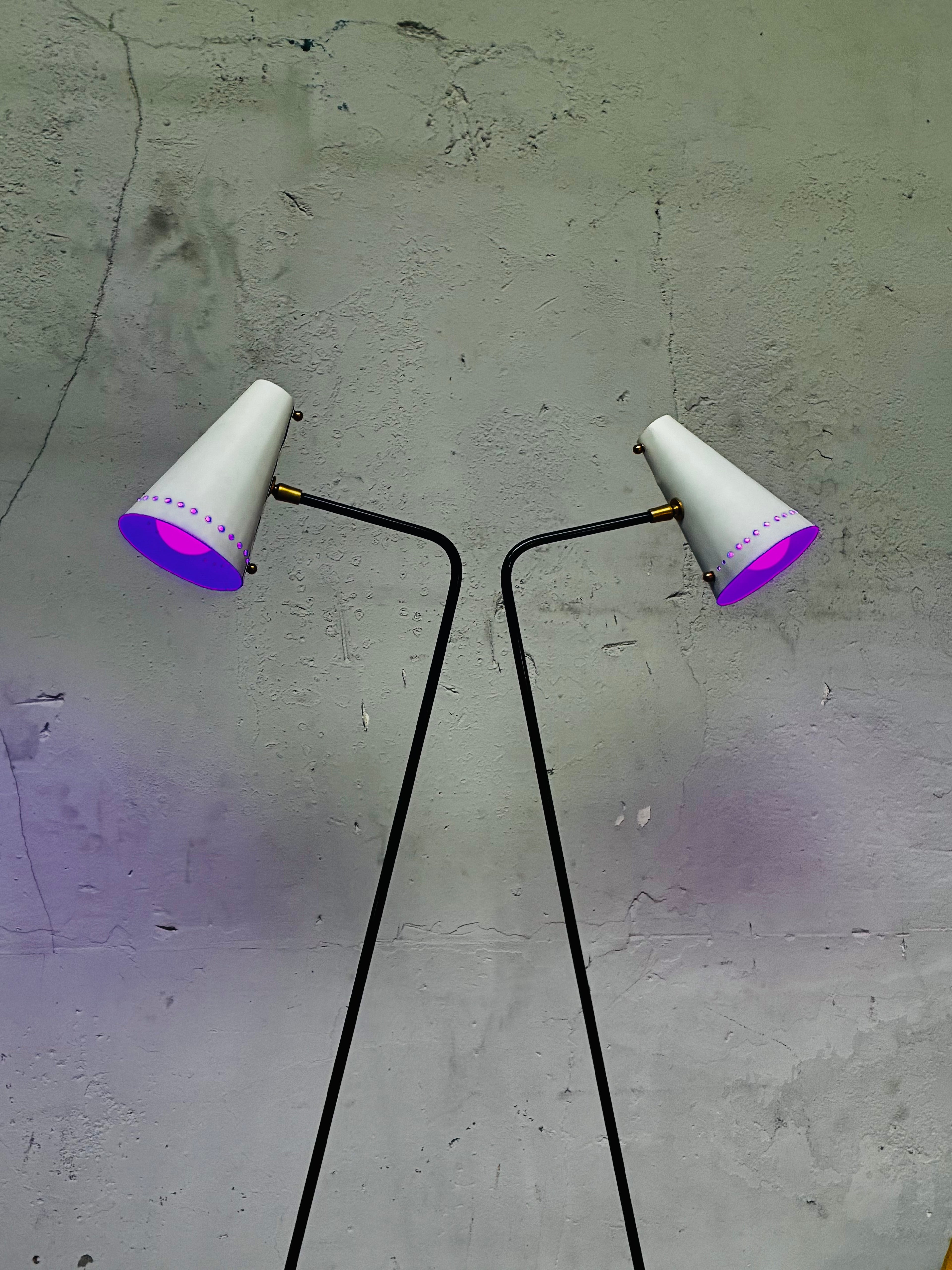 Magnifique Paire de Lampadaire, design minimaliste