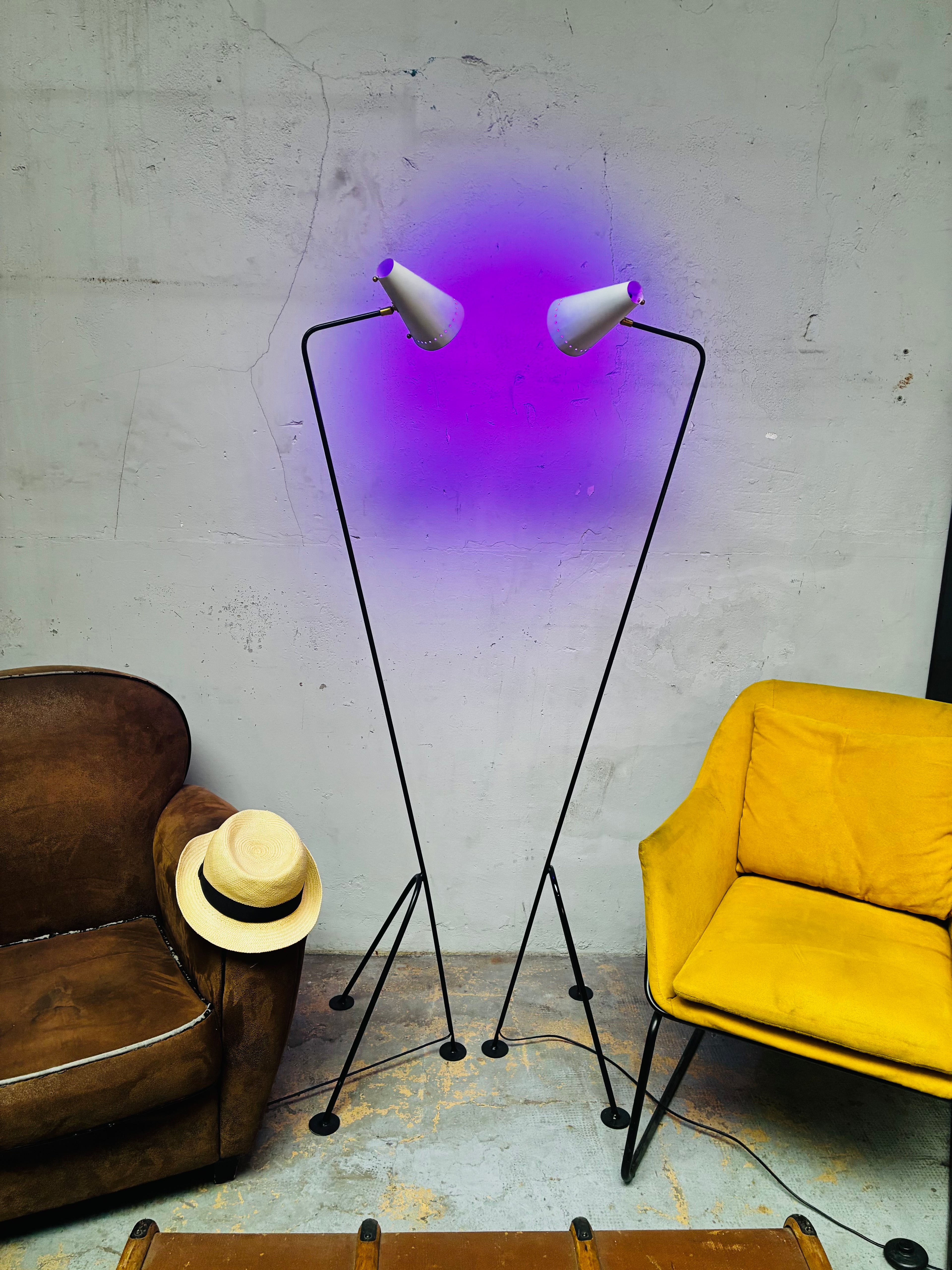 Magnifique Paire de Lampadaire, design minimaliste