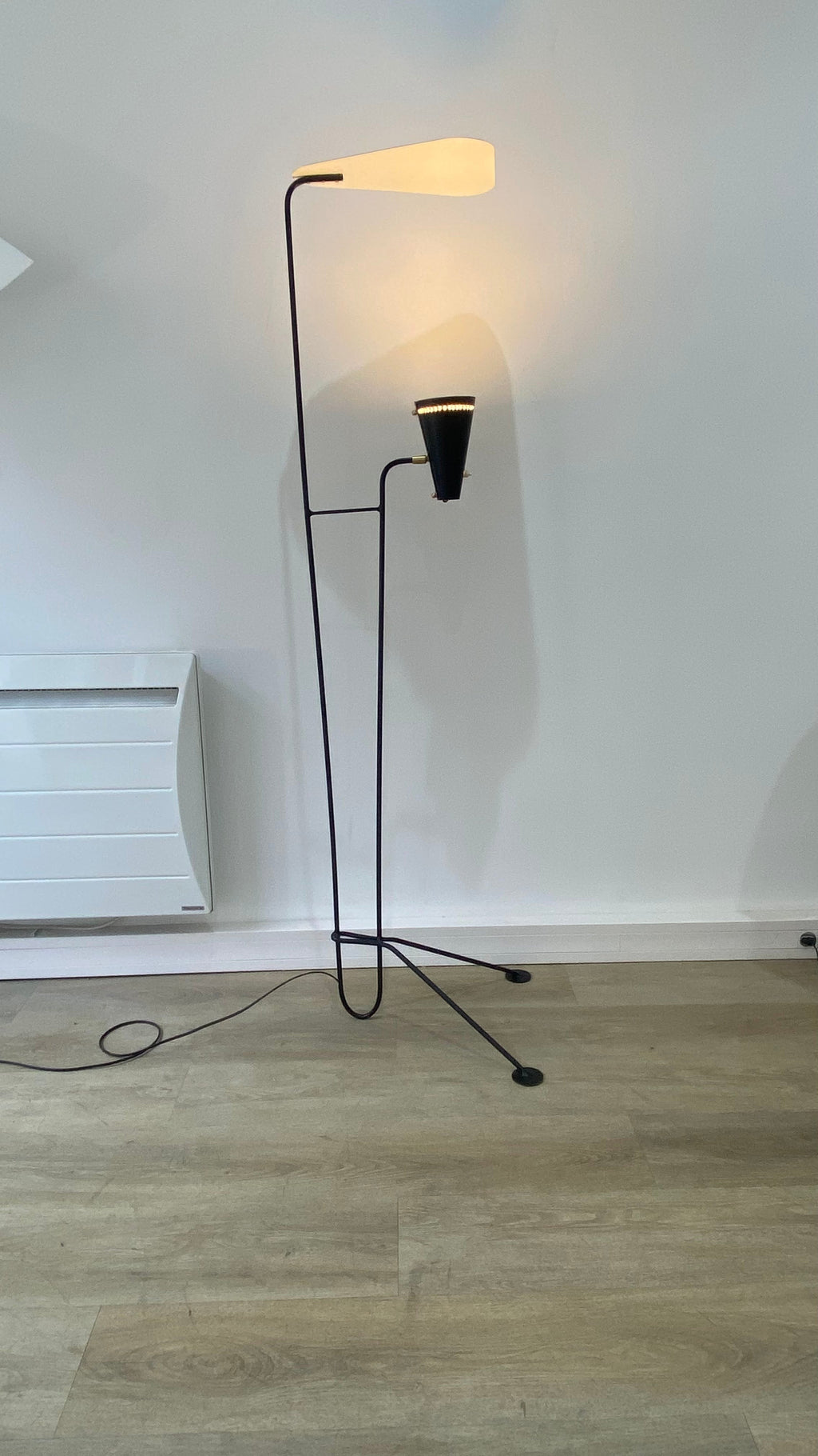 Lampadaire Double Source — Design Années 50 hauteur, tu peux indiquer