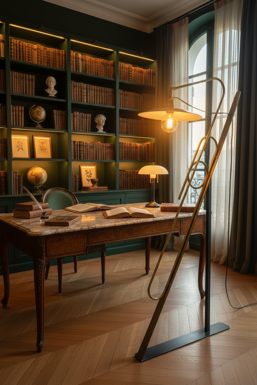 Bureau parisien crépuscule