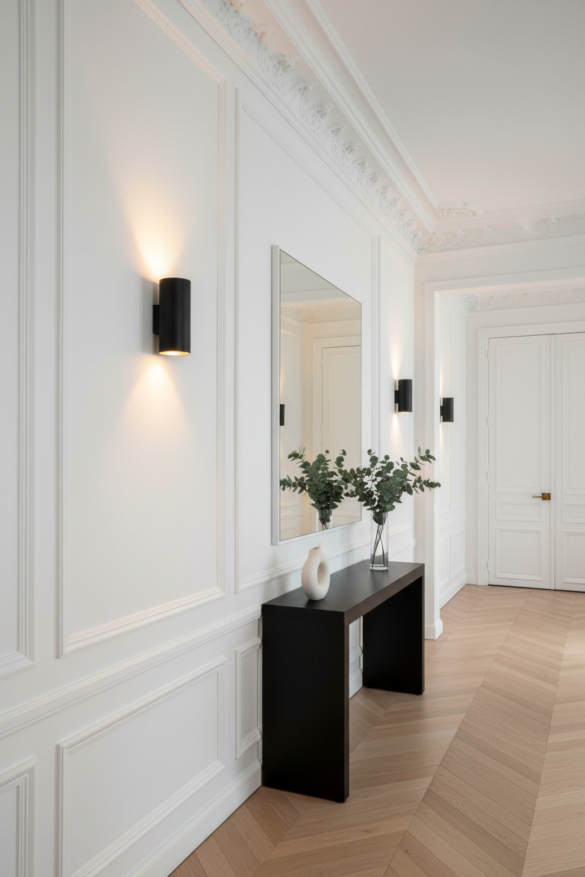 Couloir haussmannien - Version épurée lumineuse