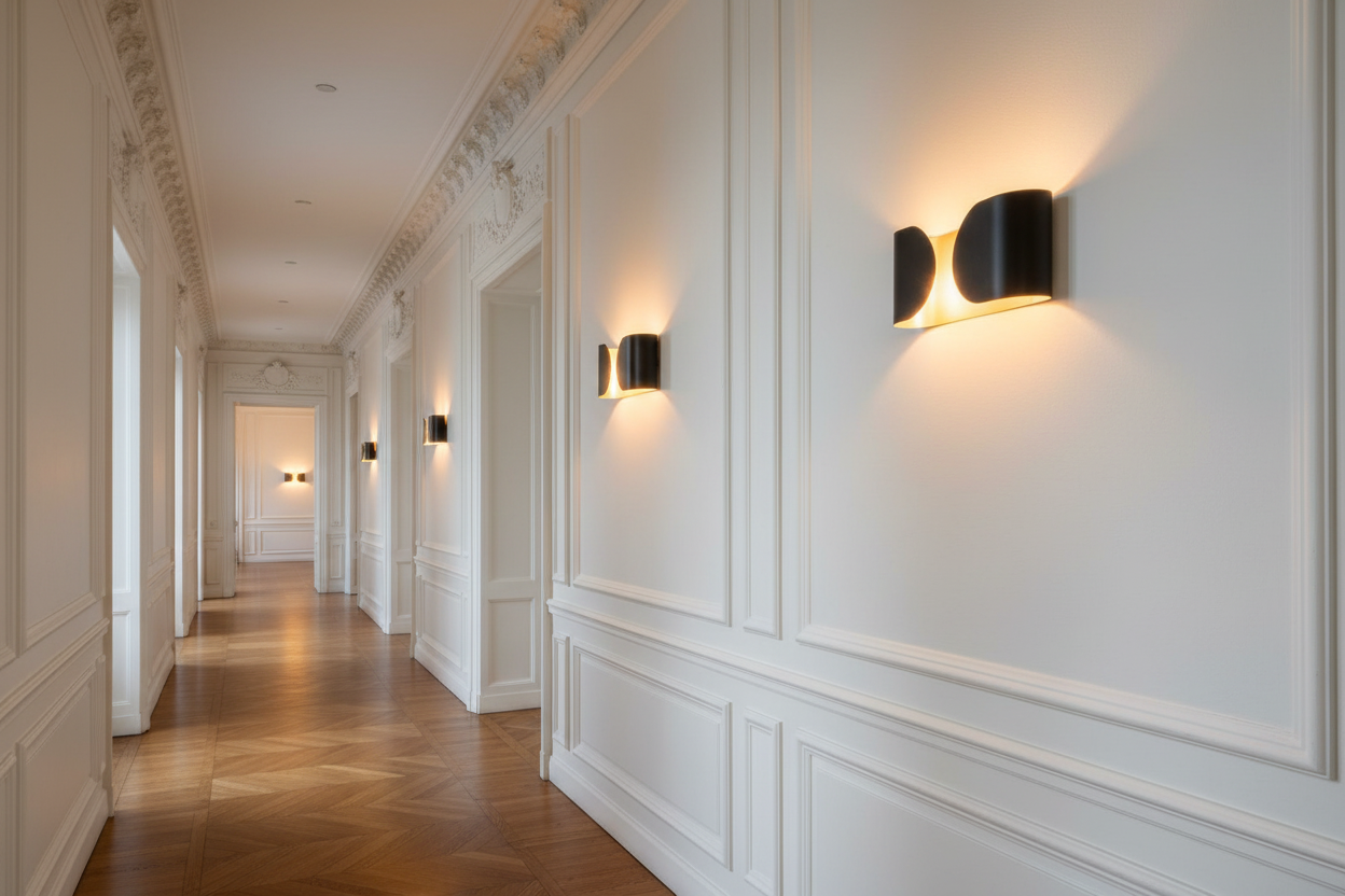 Couloir haussmannien - vue grand angle