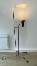 Lampadaire Double Source — Design Années 50 hauteur, tu peux indiquer