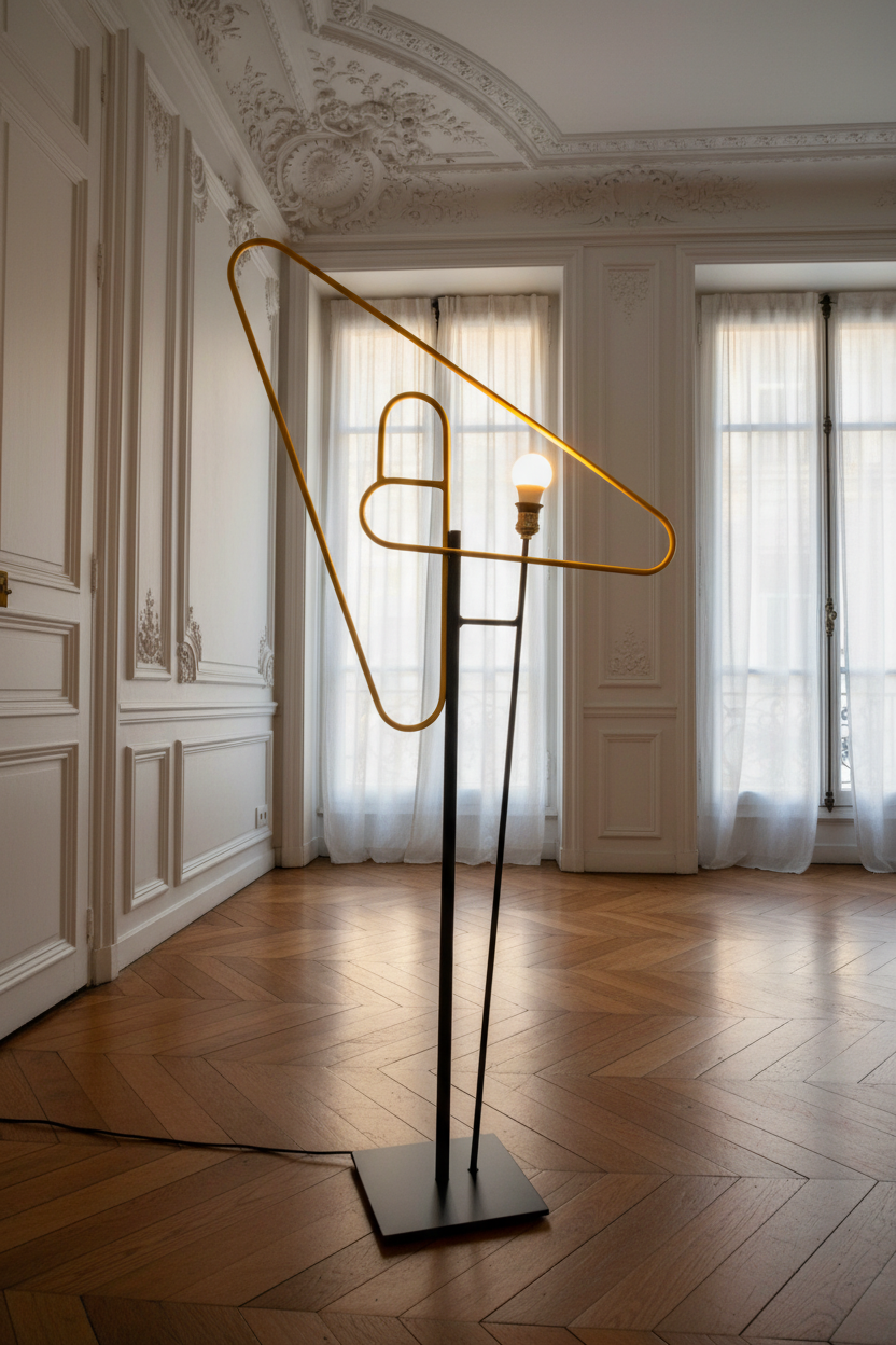 Lampadaire contre-plongée haussmannien