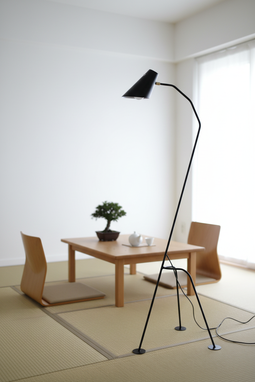 Lampadaire tripode - zen japonais