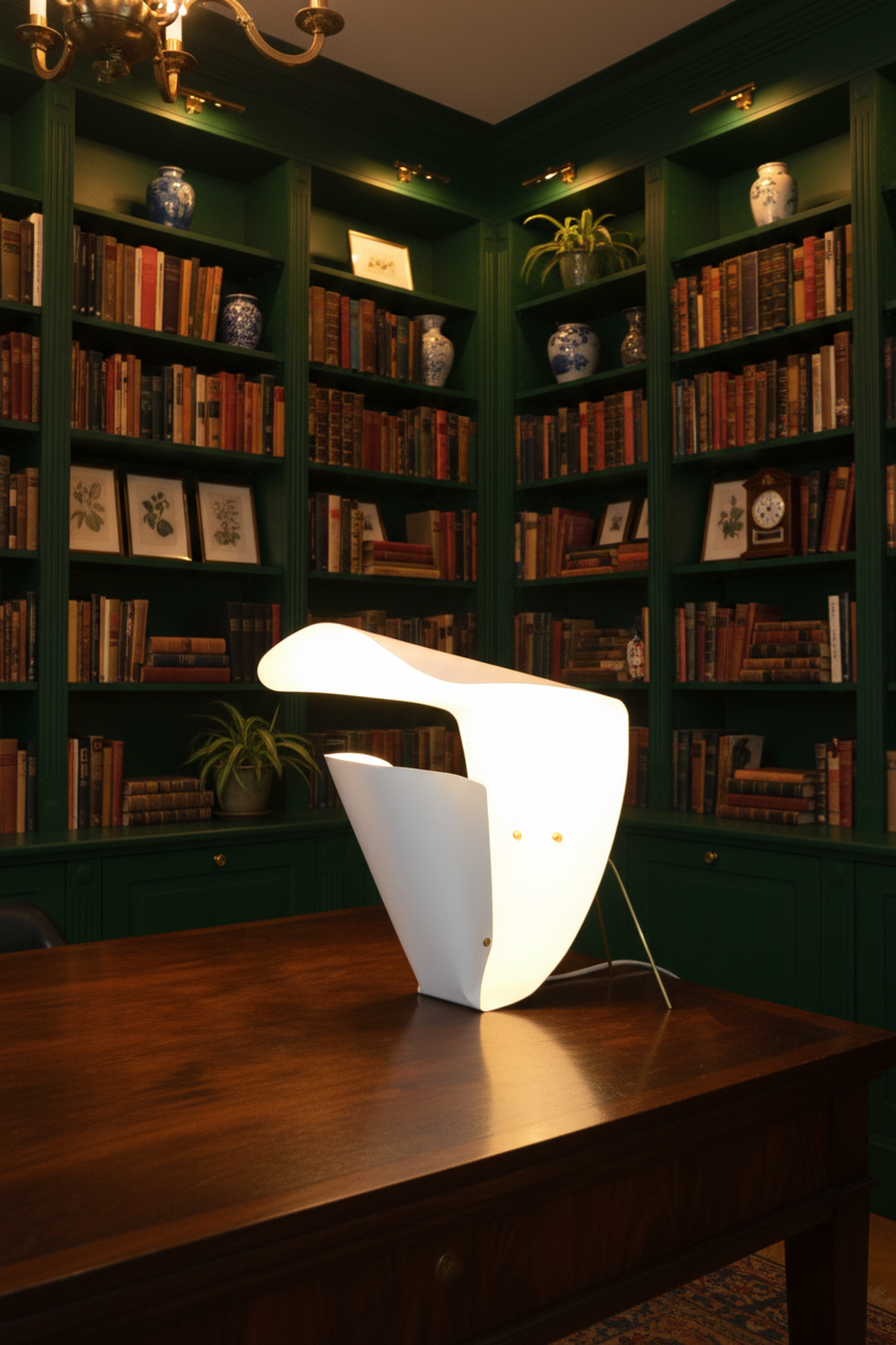 Lampe bibliothèque émeraude