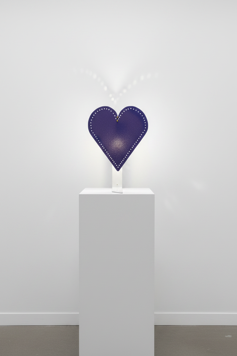 Lampe Cœur — Galerie d'Art Vue de Face
