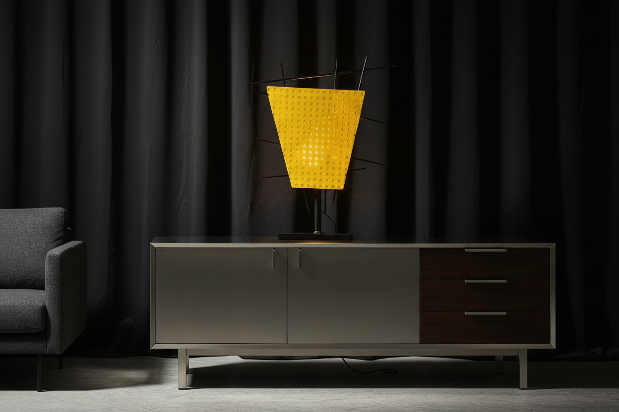 Lampe de table – plan rapproché fond noir