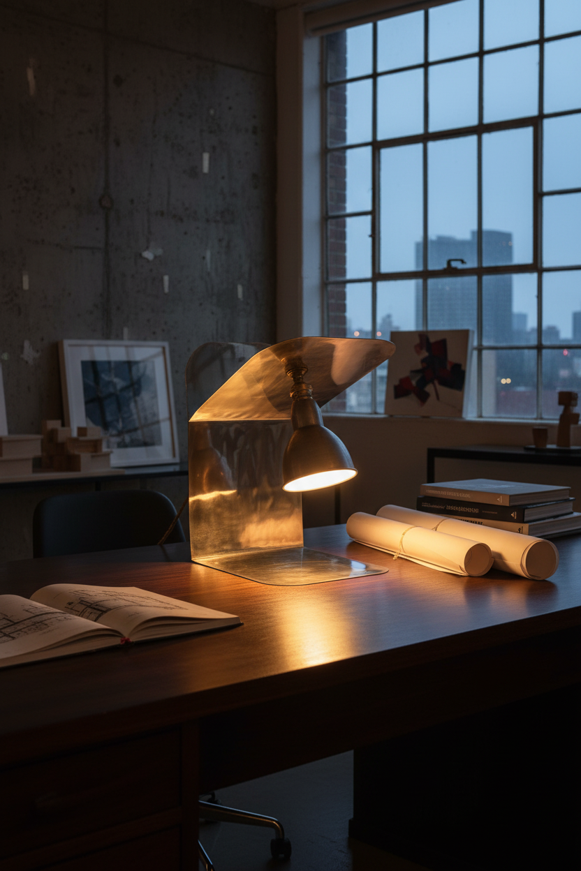 Lampe Inox - Bureau Architecte