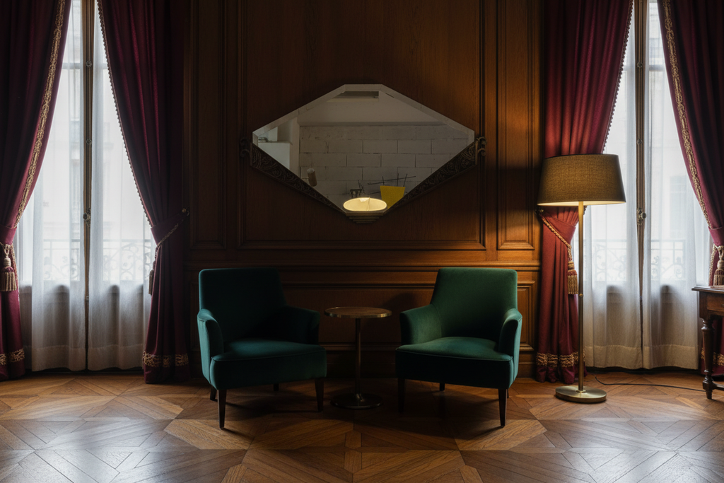 Miroir Art Déco – Salon velours