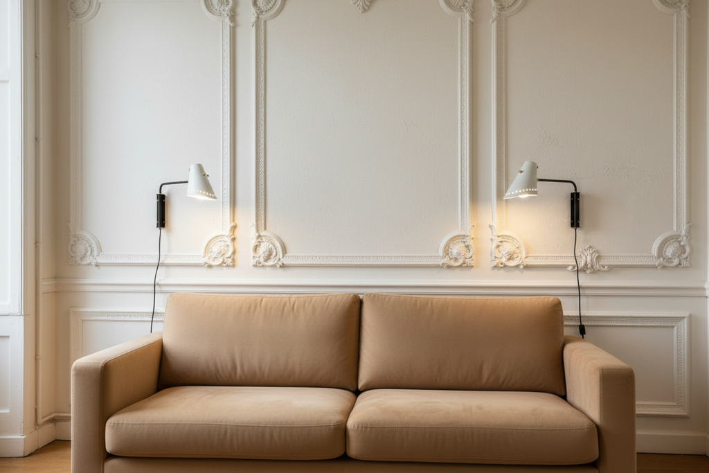 Paire appliques 3/4 haussmannien