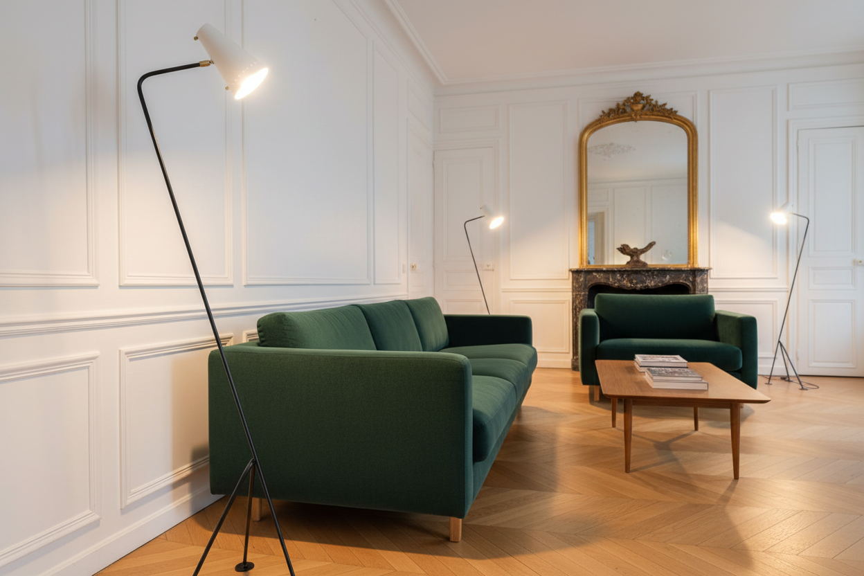Vue de côté en profondeur - vos lampadaires